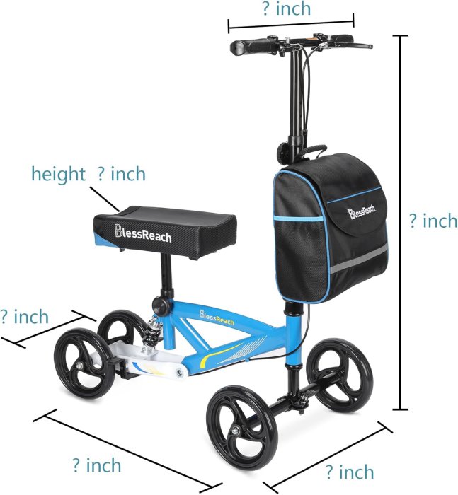 Steerable Knee Walker with Dual Rear Brake and Shock Absorption (image 2)